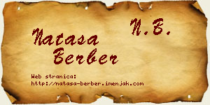 Nataša Berber vizit kartica